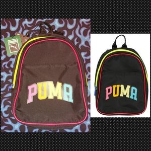 PUMA brand Black/Neon Multicolor 13" Trimeter Mini Backpack